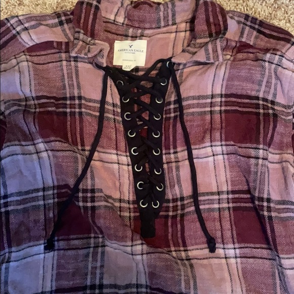 American Eagle Flannel top - Picture 2 of 4